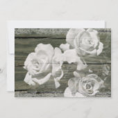 Altes Holz Weiße Geister Rose Hochzeit Einladung (Rückseite)