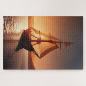 Altes Holzboot Puzzle (Horizontal)