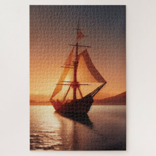 Altes Holzboot Puzzle