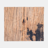 Altes Holzbrett, Muster aus kopierendem Holz  Fleecedecke (Vorderseite (Horizontal))