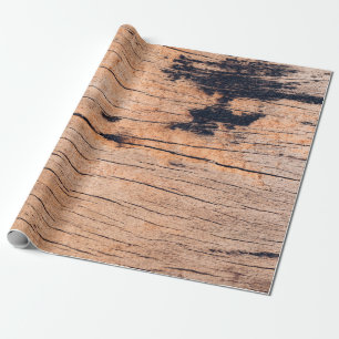 Altes Holzbrett, Muster aus kopierendem Holz Geschenkpapier
