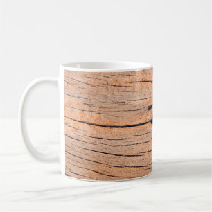 Altes Holzbrett, Muster aus kopierendem Holz Kaffeetasse