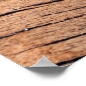 Altes Holzbrett, Muster aus kopierendem Holz Poster (Ecke)