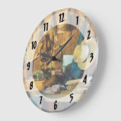 Altes hölzernes Geschäft Große Wanduhr (Winkel)