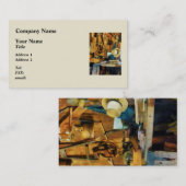 Altes hölzernes Geschäft Visitenkarte (Vorne/Hinten)