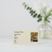 Altes hölzernes Geschäft Visitenkarte (Stehend Vorderseite)