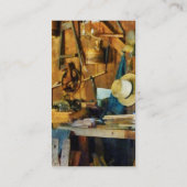 Altes hölzernes Geschäft Visitenkarte (Rückseite)