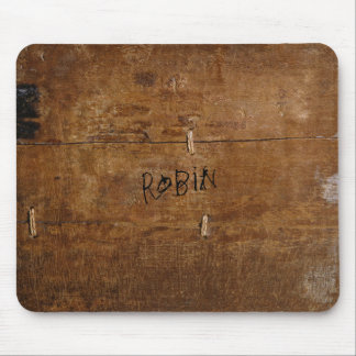 Altes "hölzernes" Mousepad mit (oder außen) Ihrem