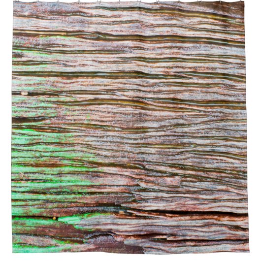 Altes Holzhaus-Dekor, Hintergrund, Brett, Braun, N Duschvorhang (Vorderseite)