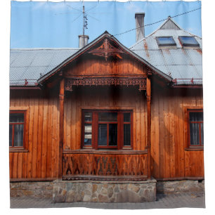 Altes Holzhaus traditionelle Unterkunft, antiken Duschvorhang