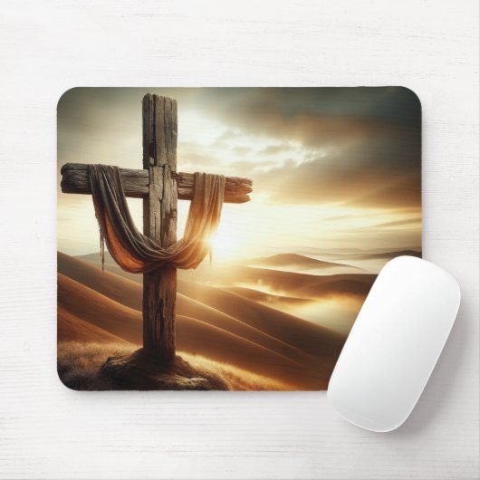 Altes Holzkreuz Mousepad (Mit Mouse)