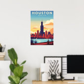 Altes Houston Poster (Heimbüro)
