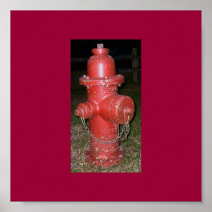 Altes Hydrant-Plakat Poster
