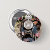 altes indisches Polizei-Motorrad Button (Vorne & Hinten)