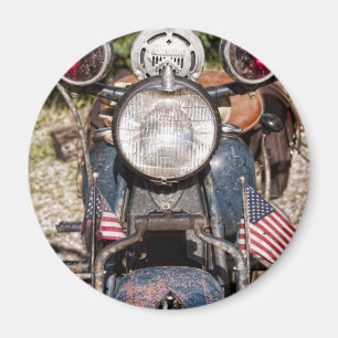 altes indisches Polizei-Motorrad Magnet