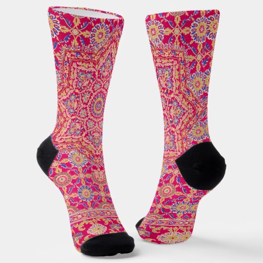 Altes indisches Stickereimuster Socken (Gewinkelt)