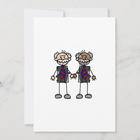 Altes Interrassisches Paar Einladung (Vorderseite)