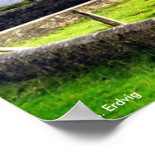 Altes irisches Bauernhaus Print Poster (Ecke)