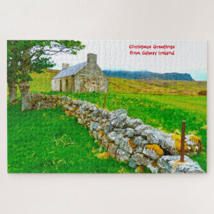 Altes Irisches Cottage Galway Irland. Puzzle