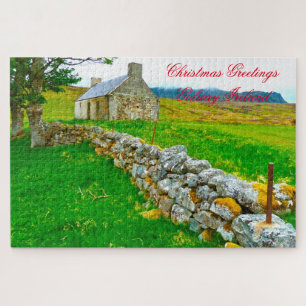 Altes irisches Cottage Galway Irland. Puzzle