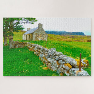 Altes irisches Cottage Galway Irland. Puzzle