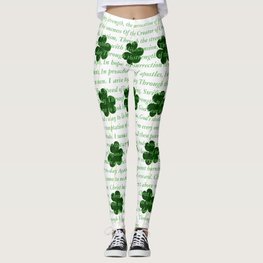 Altes irisches Gedicht St. Patrick Hymn Der Hirsch Leggings (Vorderseite)