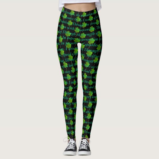 Altes irisches Gedicht St. Patrick Hymn Der Hirsch Leggings (Vorderseite)
