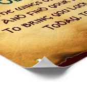 Altes irisches Segen-Pergament mit Goldschmetterli Poster (Ecke)