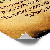 Altes irisches Segen-Pergament mit Goldschmetterli Poster (Ecke)