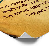 Altes irisches Segen-Pergament mit Goldschmetterli Poster (Ecke)