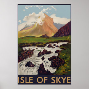 Altes Isle of Skye Reiseplakat, Schottisch Poster