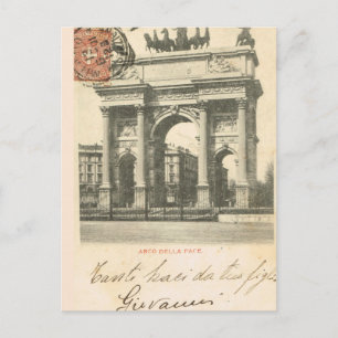 Altes Italien, Mailand, Friedensbogen, 1894 Postkarte