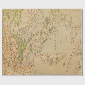 Altes Italien Physikalische Karte (1881)  Geschenkpapier (Flach)