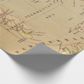 Altes Italien Physikalische Karte (1881)  Geschenkpapier (Ecke)