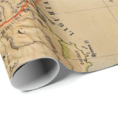 Altes Italien Physikalische Karte (1881)  Geschenkpapier (Rolleneckpunkt)