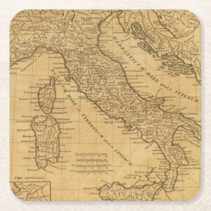 Altes Italien Rechteckiger Pappuntersetzer