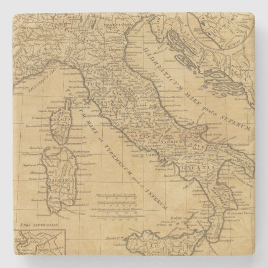 Altes Italien Steinuntersetzer (Vorderseite)