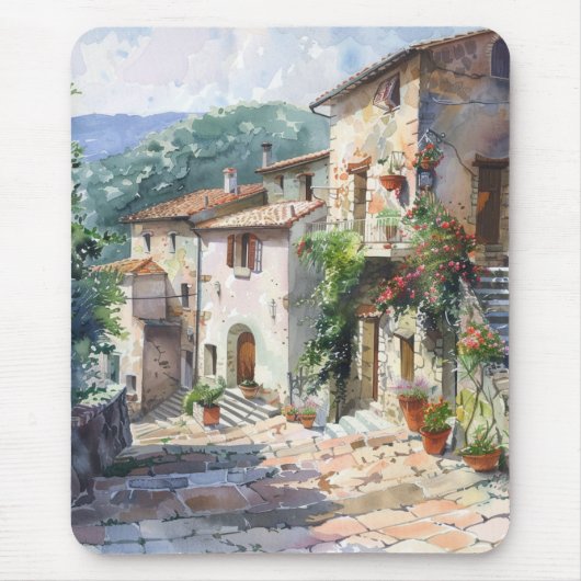 Altes italienisches Dorf Mousepad (Vorne)