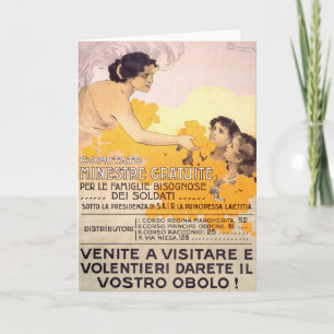 Altes italienisches Plakat von 1917 Karte