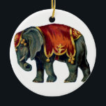Altes Iustração des Zirkus-Elefanten Keramik Ornament<br><div class="desc">Ein alter Iustração des Zirkus-Elefanten</div>