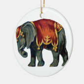 Altes Iustração des Zirkus-Elefanten Keramik Ornament (Links)