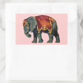 Altes Iustração des Zirkus-Elefanten Rechteckiger Aufkleber (Tasche)