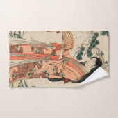 Altes japanisches Holz Zeichnend mit Frauen Badhandtuch Set (Handtuch)