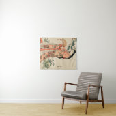 Altes japanisches Holz Zeichnend mit Frauen Wandteppich (Beispiel (Horizontal))