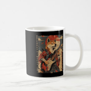 Altes japanisches Kunstwerk Samurai Hund spielt di Kaffeetasse