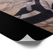 Altes japanisches Samurai-Gemälde Poster (Ecke)