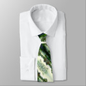 Altes japanisches Samurai Satin Landschaftsmuster Krawatte (Gebunden)