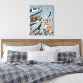 Altes japanisches Sea Life Malerei um 1800 Leinwanddruck (Insitu (Schlafzimmer))