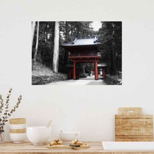 Altes japanisches Tor Poster (Küche)