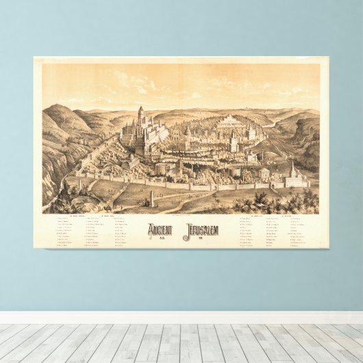 Altes Jerusalem, A.D. 65 Leinwanddruck (Insitu (Holzboden))